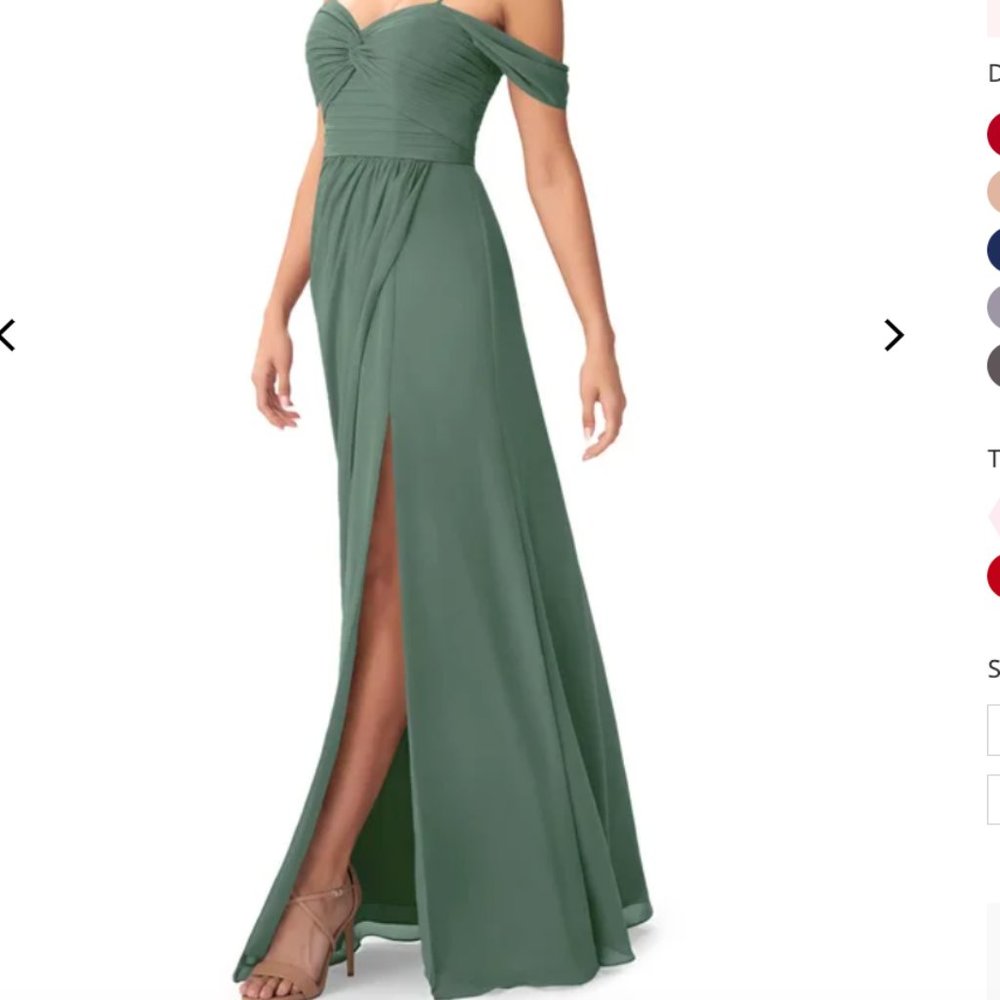 AZAZIE MILLIE Bridesmaid Dress Eucalyptus size 6